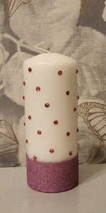 Glitter & Rhinestone Candle