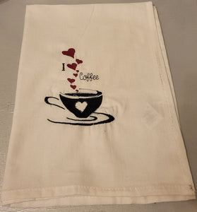 Coffee Cup Tea Towel