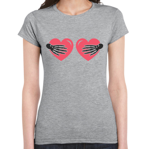 Skeleton Hands Heart T-Shirt